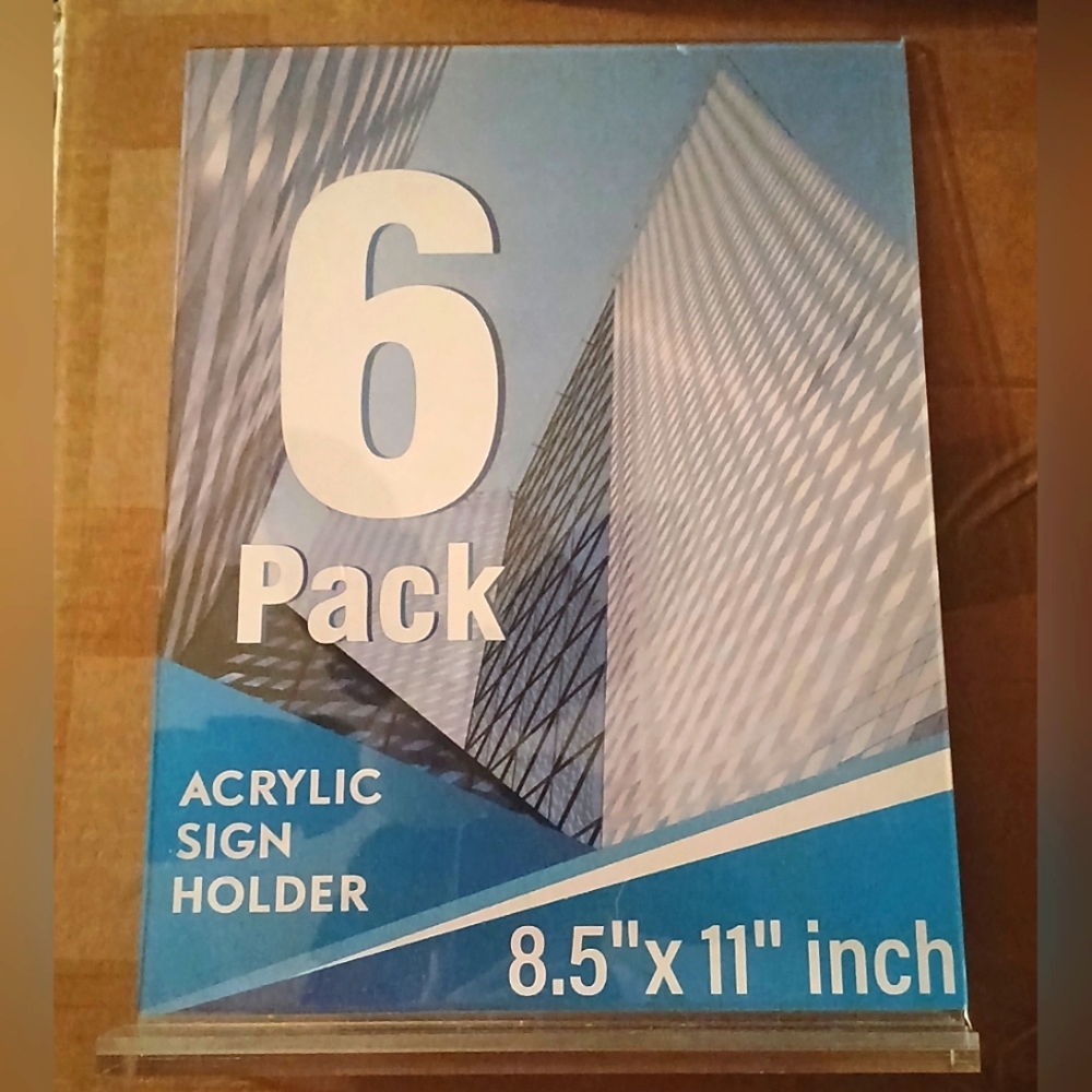Acrylic Sign Holder 6 Pack